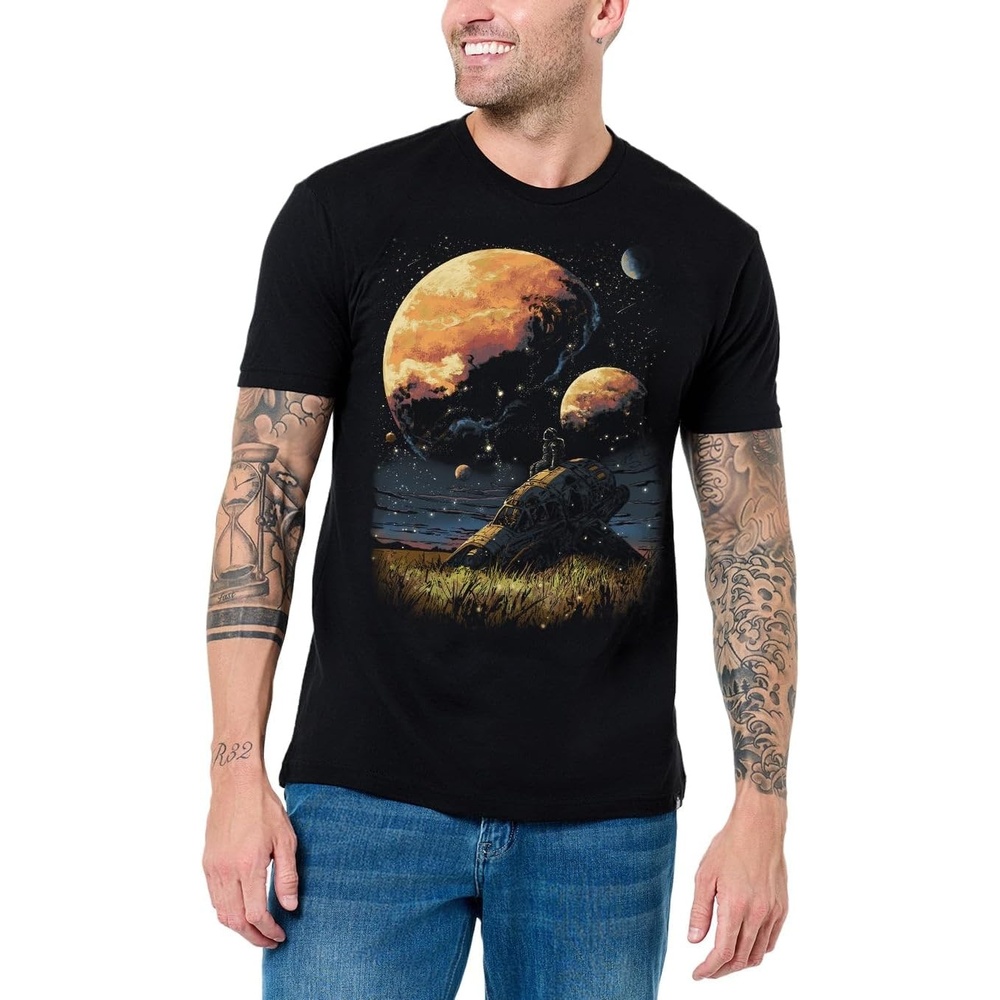image:imageGraphic Tees for Men Cool Art Short Sleeve TShirts Soft Slim Fit S4XLDistant Wanderer