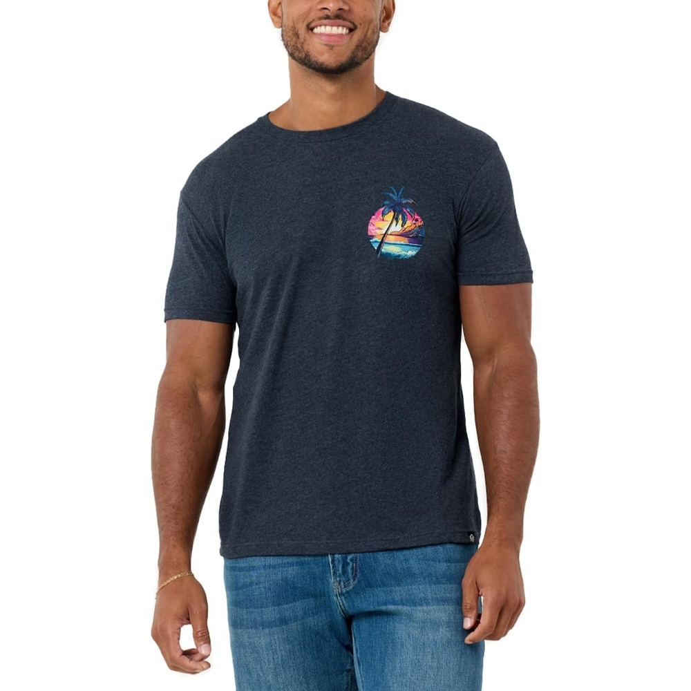 image:imageGraphic Tees for Men Cool Art Short Sleeve TShirts Soft Slim Fit S4XLNeon Shores II