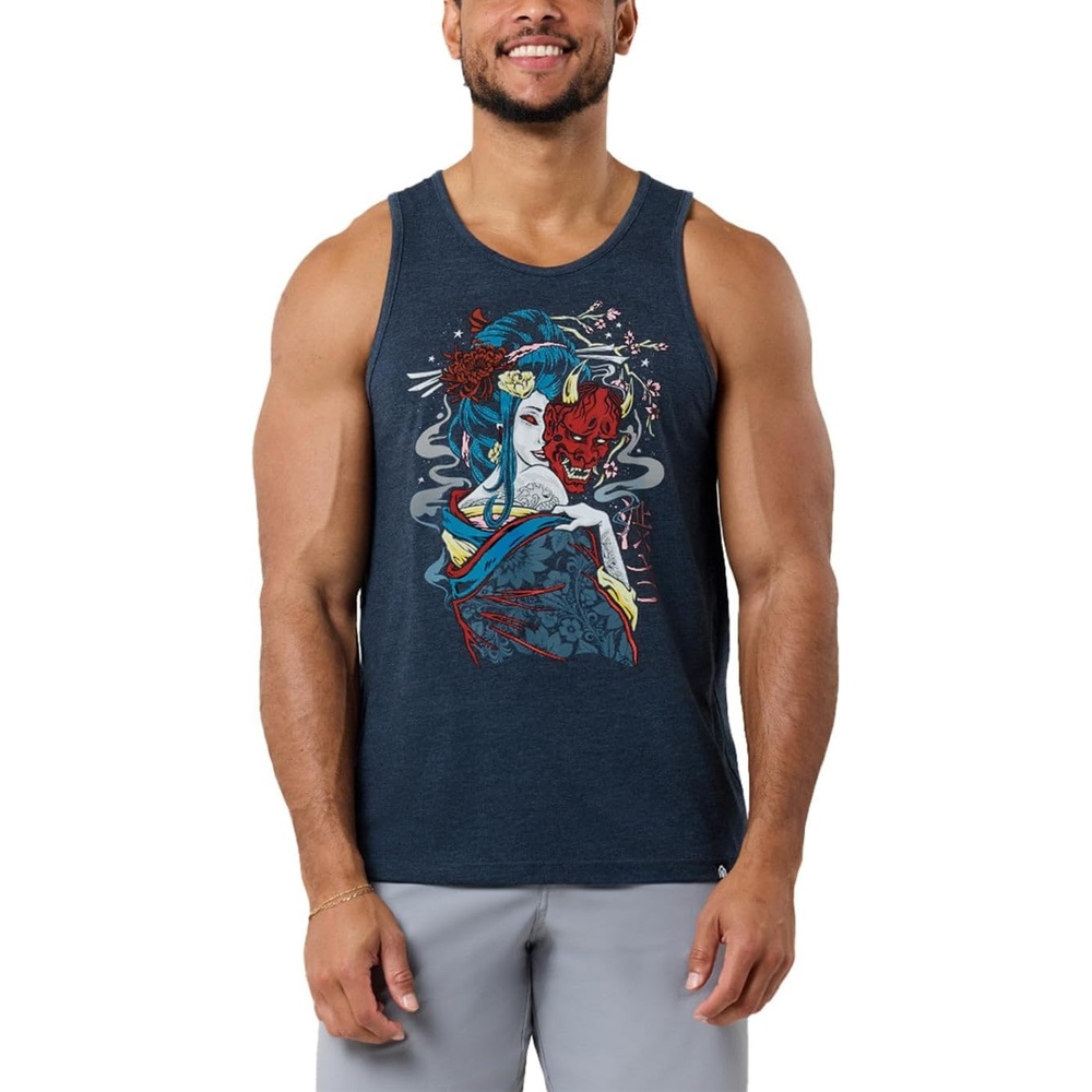 image:imageINTO THE AM Graphic Tank Tops for Men Cool Summer Beach Muscle Tanks S2XLMystic Geisha