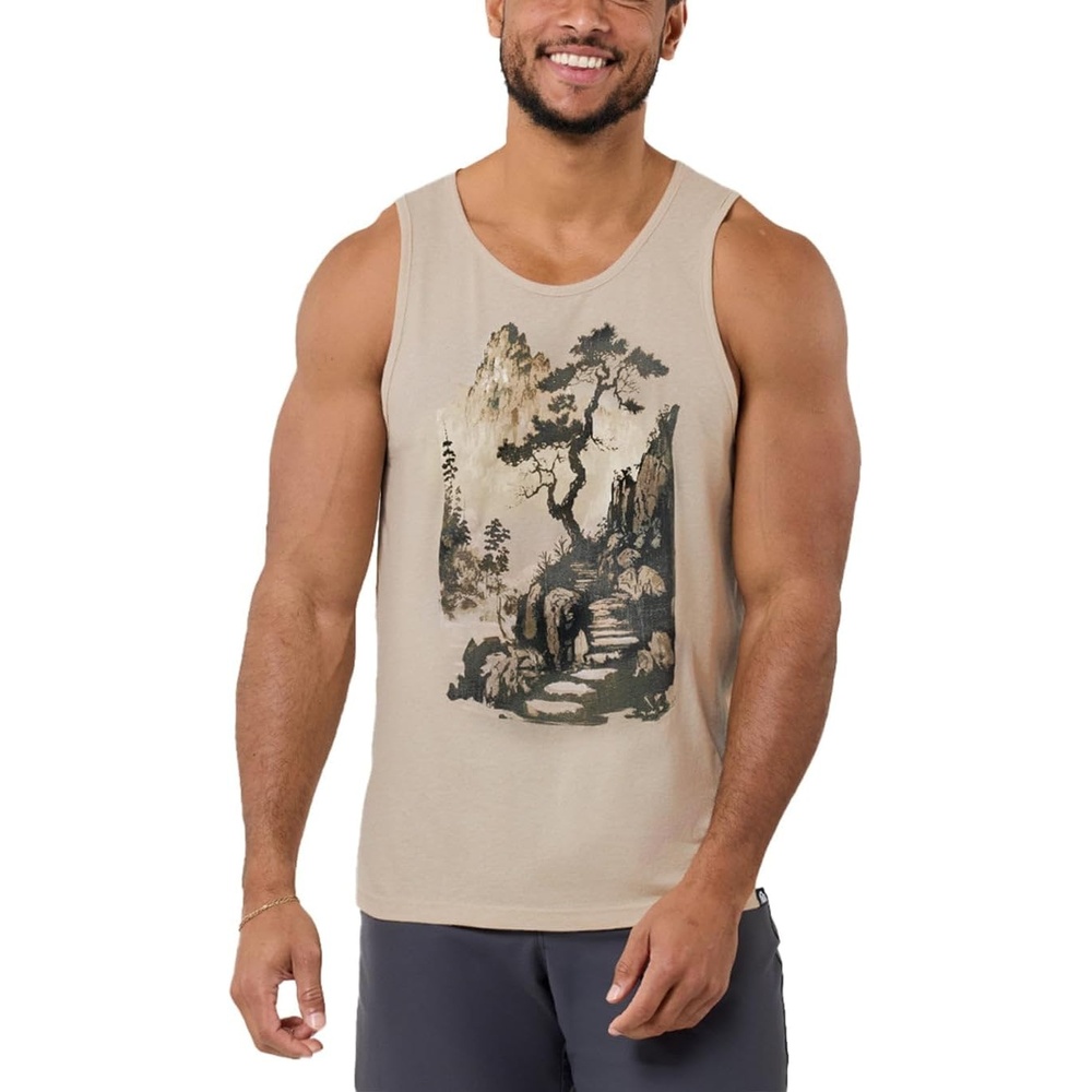 image:imageINTO THE AM Graphic Tank Tops for Men Cool Summer Beach Muscle Tanks S2XLTranquil Ascent