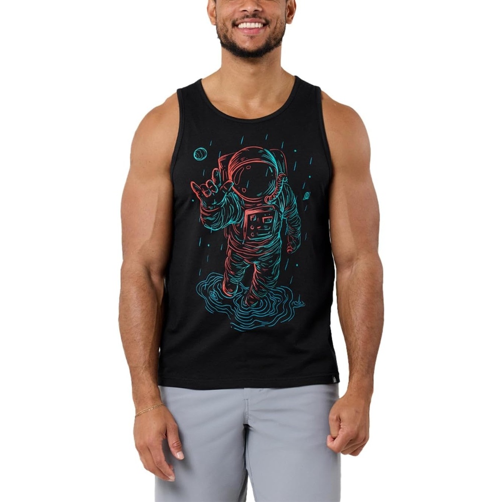 image:imageINTO THE AM Graphic Tank Tops for Men Cool Summer Beach Muscle Tanks S2XLUniversal Love Glow in the Dark