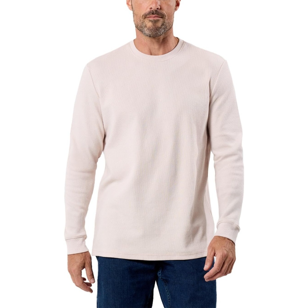 image:imageLong Sleeve Waffle Knit Crew by INTO THE AMBeige