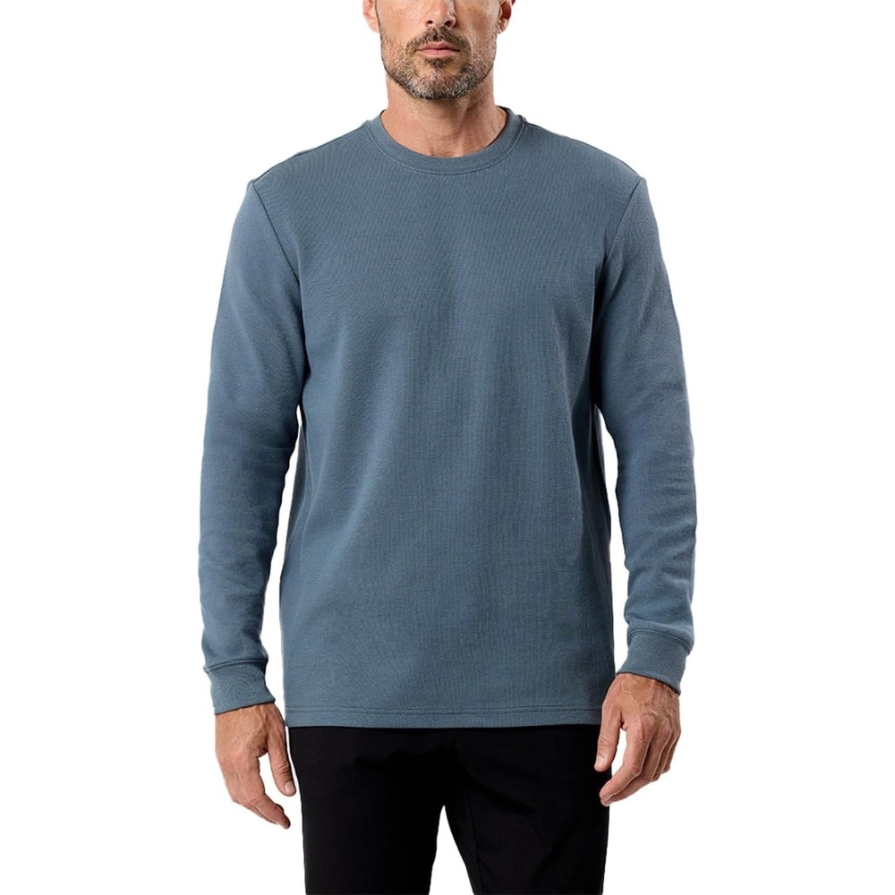 image:imageLong Sleeve Waffle Knit Crew by INTO THE AMIndigo