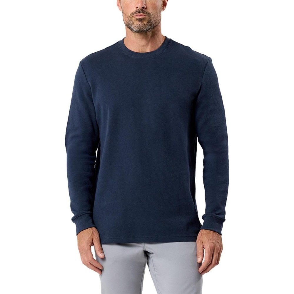 image:imageLong Sleeve Waffle Knit Crew by INTO THE AMNavy