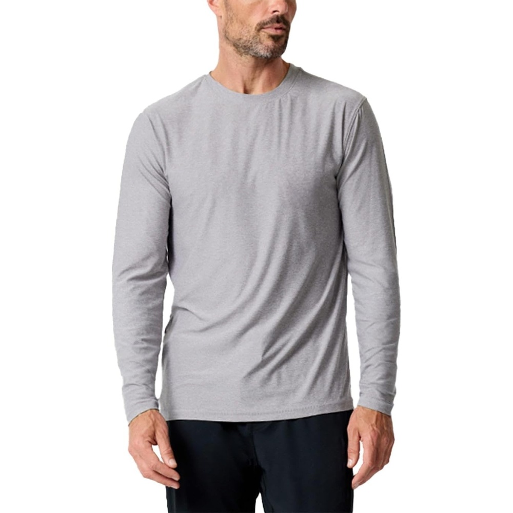 image:imageLong Sleeve Workout Shirts for Men Dri Fit Quick Dry Gym Tees S4XLGrey Nologo