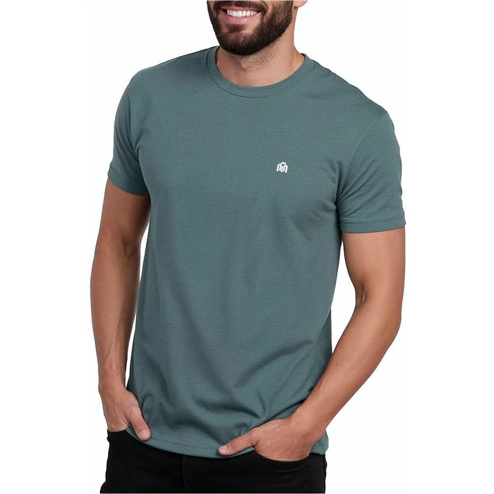 image:imageMens T Shirts Soft Cotton Crew Neck Athletic Fit Casual Tees S4XLIndigo Heather