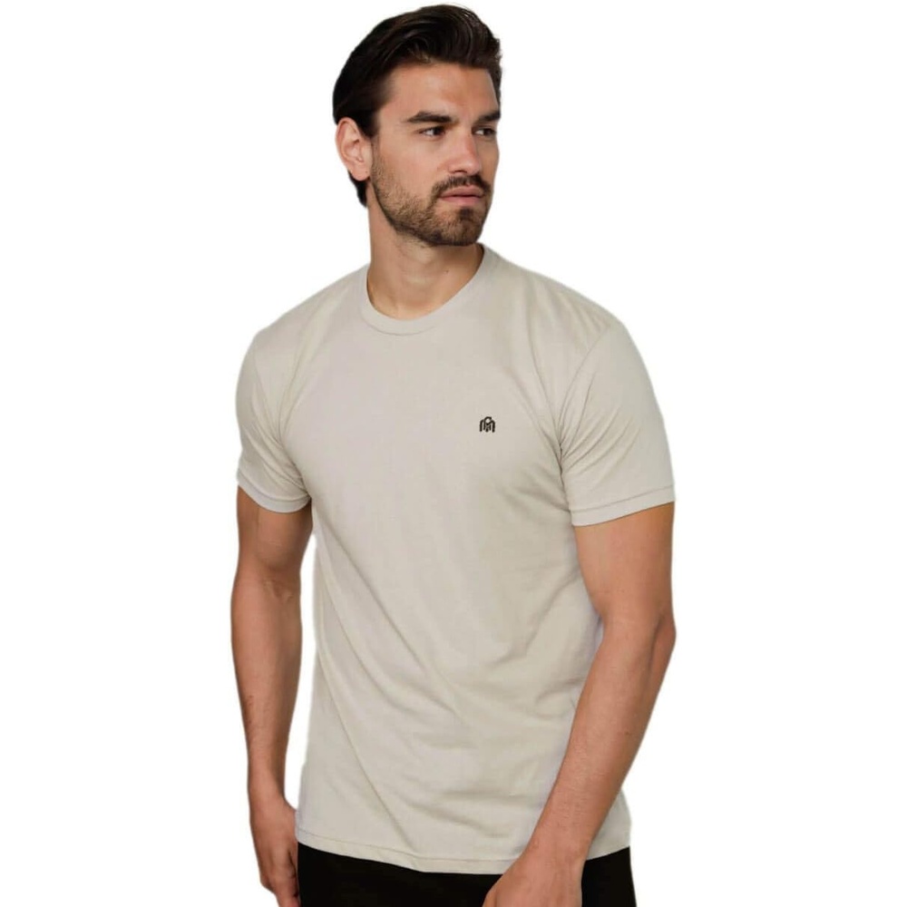 image:imageMens T Shirts Soft Cotton Crew Neck Athletic Fit Casual Tees S4XLIvory Heather