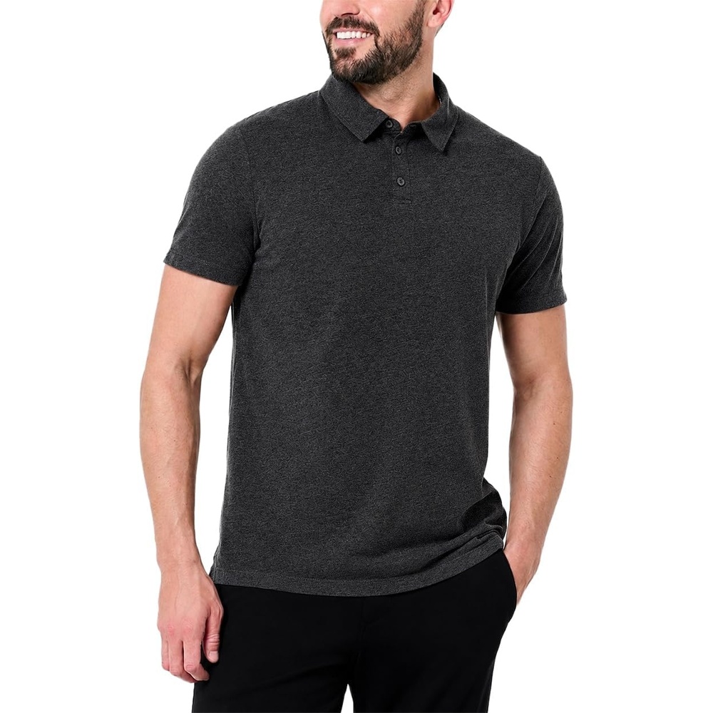 image:imagePolo Shirts for Men Soft Cotton Slim Fit Short Sleeve Collared S4XLCharcoal Nologo