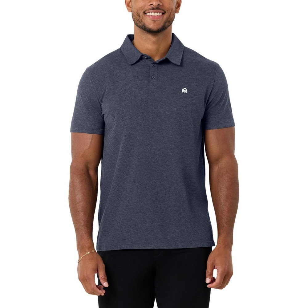 image:imagePolo Shirts for Men Soft Cotton Slim Fit Short Sleeve Collared S4XLNavy Logo