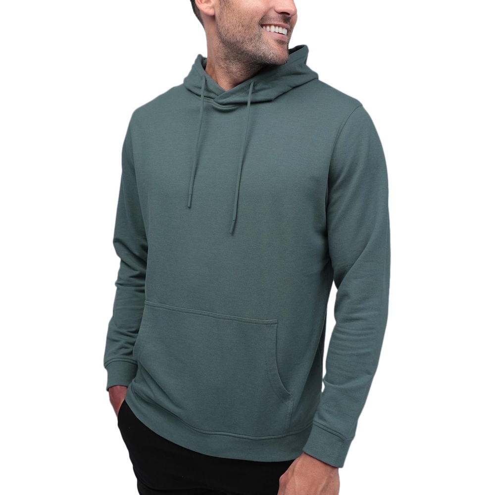 image:imagePullover Hoodie for Men Casual Cotton Blend Sweatshirt LightweightNonbranded Indigo