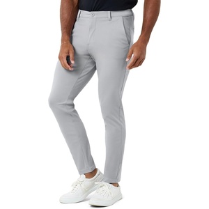 Casual Pants for Men Slim Fit Stretch Chino Tech Travel Pants Tapered(Light Grey)