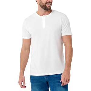 Henley Shirts for Men Short Sleeve Casual Fitted 3 Button Crew S-4XL(White – No-logo)