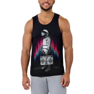 INTO THE AM Graphic Tank Tops for Men Cool Summer Beach Muscle Tanks S-2XL(Astroblaster)