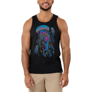 INTO THE AM Graphic Tank Tops for Men Cool Summer Beach Muscle Tanks S-2XL(Luminance)