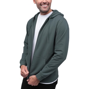 INTO THE AM Zip Up Hoodies for Men Lightweight Full Zip Fleece Casual S-4XL(Non-branded – Indigo)