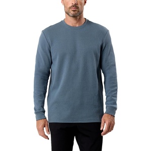 Long Sleeve Waffle Knit Crew by INTO THE AM(Indigo)