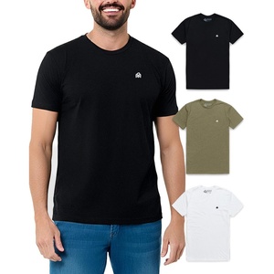 Mens T Shirts Soft Cotton Crew Neck Athletic Fit Casual Tees S-4XL(3-pack Black/Olive Green/White)