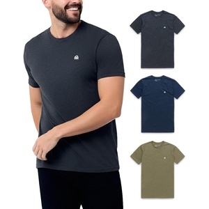 Mens T Shirts Soft Cotton Crew Neck Athletic Fit Casual Tees S-4XL(3-pack Charcoal/Navy/Olive Green)