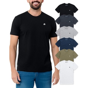 Mens T Shirts Soft Cotton Crew Neck Athletic Fit Casual Tees S-4XL(6-pack Black/Charcoal/Grey/Navy/Olive Green/White)