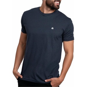 Mens T Shirts Soft Cotton Crew Neck Athletic Fit Casual Tees S-4XL(Navy Heather)