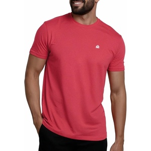 Mens T Shirts Soft Cotton Crew Neck Athletic Fit Casual Tees S-4XL(Red Heather)