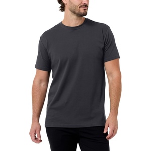 Pima Cotton T Shirts for Men Luxury Soft Crew Tee S-4XL(Charcoal)