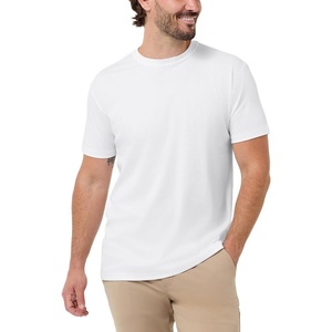 Pima Cotton T Shirts for Men Luxury Soft Crew Tee S-4XL(White)