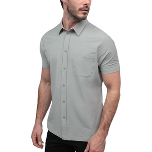 Short Sleeve Button Down Shirts for Men Slim Fit Stretch Casual S-4XL(Single – Non-branded – Sage)