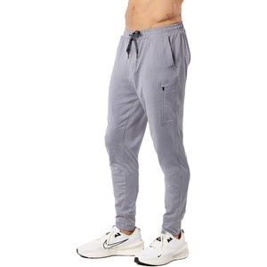 Workout Joggers for Men Tapered Gym Pants Zipper Lightweight S-4XL(Grey)