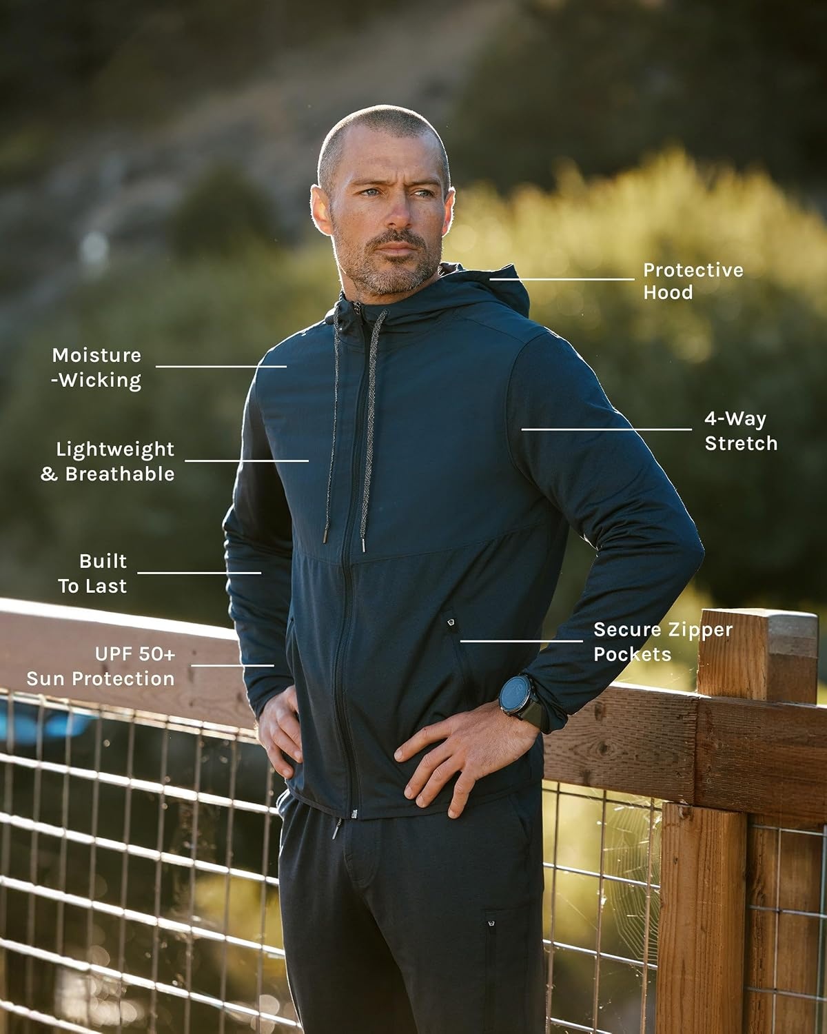 image:imageWindbreaker Jackets for Men Lightweight Athletic Shell Casual ZipNonbranded Dusty Blue
