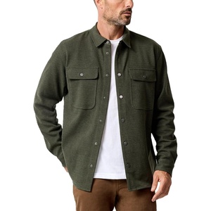 INTO THE AM Shirt Jackets for Men Casual Twill Shacket Button Up Fall S-4XL(Midnight Olive)