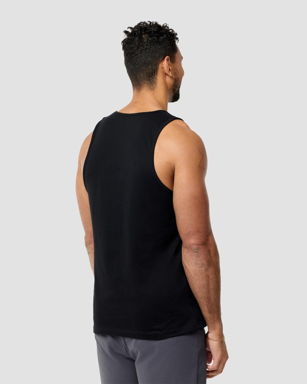 image:imageTank Tops for Men Soft Cotton Blend Sleeveless Muscle Tanks S2XLBlackCharcoalGreyIndigoOlive GreenWhite Nologo