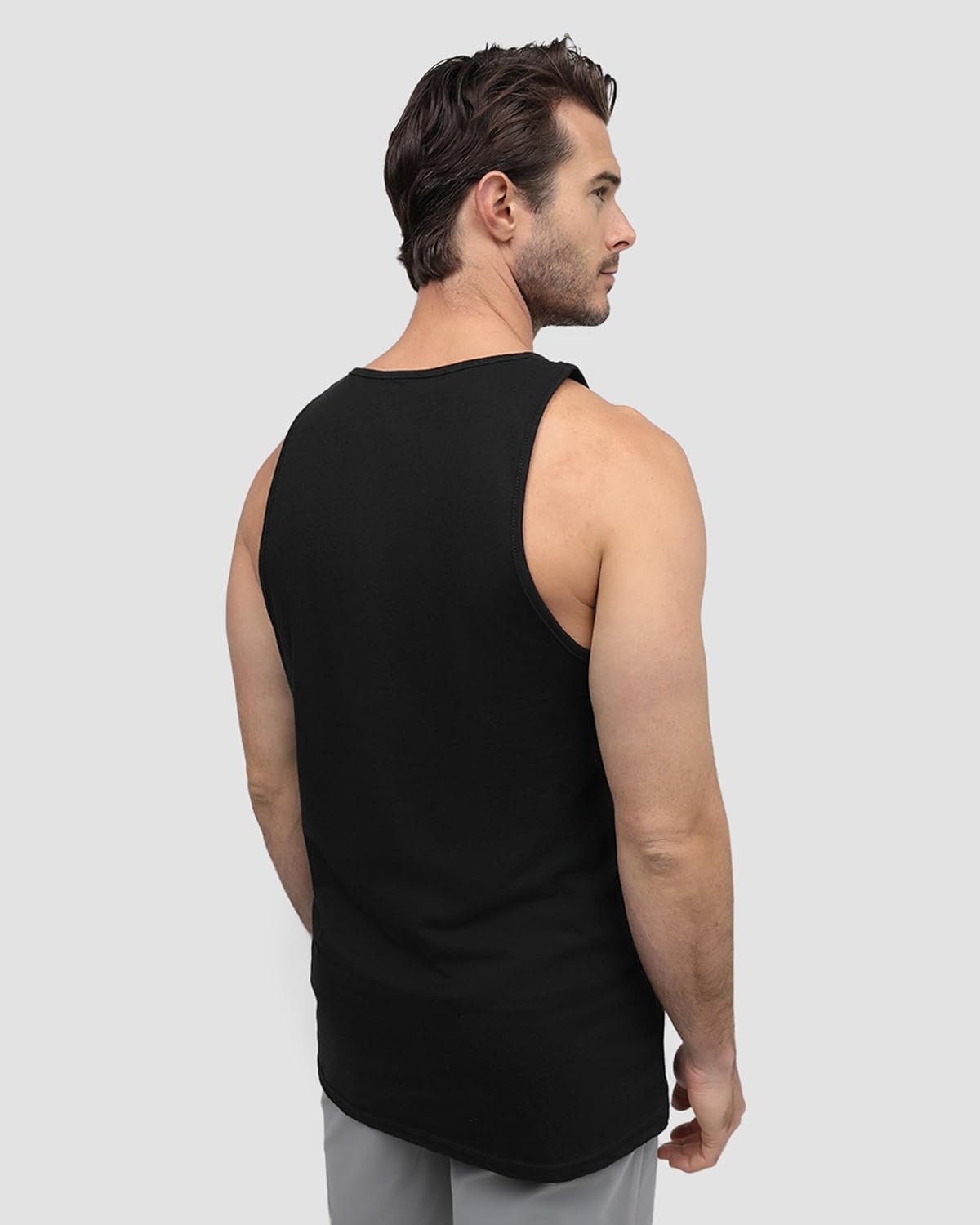 image:imageTank Tops for Men Soft Cotton Blend Sleeveless Muscle Tanks S2XLBlackNavyOlive Green Nologo