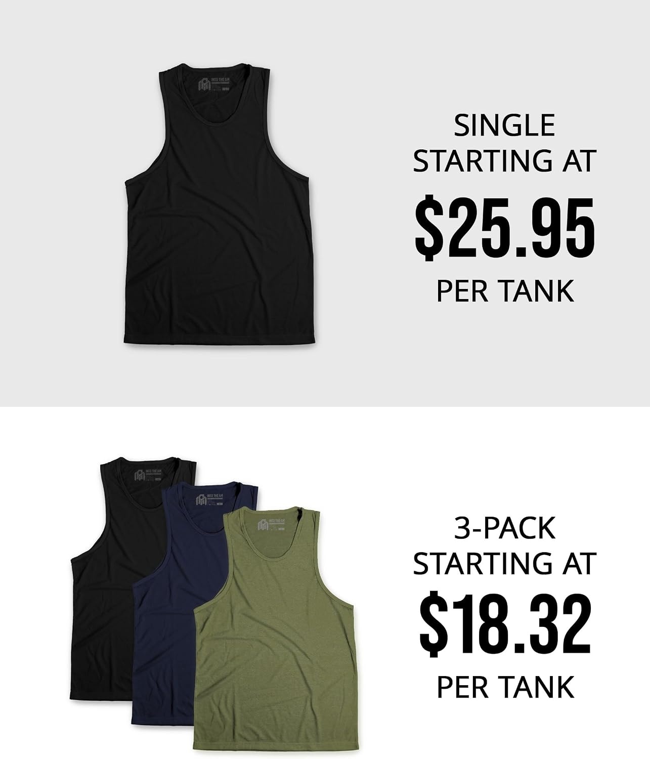 image:imageTank Tops for Men Soft Cotton Blend Sleeveless Muscle Tanks S2XLOlive Green Nologo