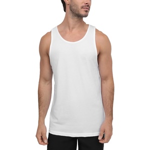 Tank Tops for Men Soft Cotton Blend Sleeveless Muscle Tanks S-2XL(White – No-logo)