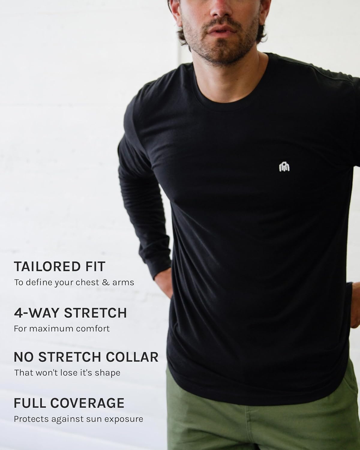image:imageLong Sleeve Shirts for Men Soft Cotton Crew Neck Casual Tees S3XL2pack Nonbranded NavyGrey